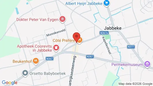 Apartments for rent i Jabbeke - kort over placeringen