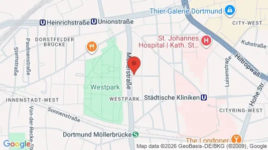 Apartments for rent i Dortmund - kort over placeringen
