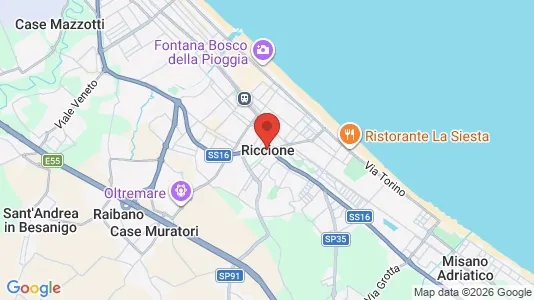 Houses for rent i Riccione - kort over placeringen