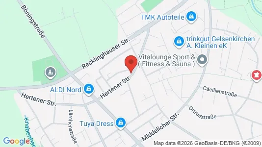 Apartments for rent i Gelsenkirchen - kort over placeringen
