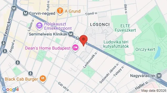 Apartments for rent i Budapest Ferencváros - kort over placeringen