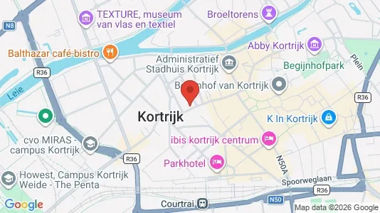 Apartments for rent i Kortrijk - kort over placeringen