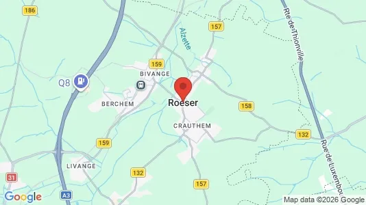 Houses for rent i Roeser - kort over placeringen