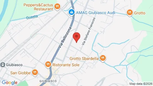 Apartments for rent i Bellinzona - kort over placeringen