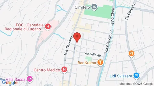 Apartments for rent i Lugano - kort over placeringen