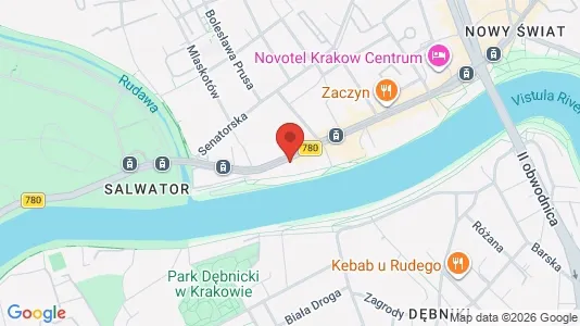 Apartments for rent i Kraków Śródmieście - kort over placeringen