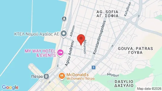 Apartments for rent i Patras - kort over placeringen