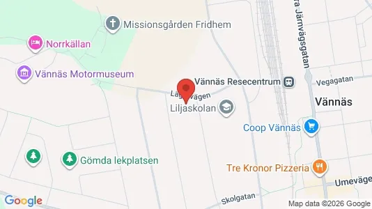 Apartments for rent i Vännäs - kort over placeringen