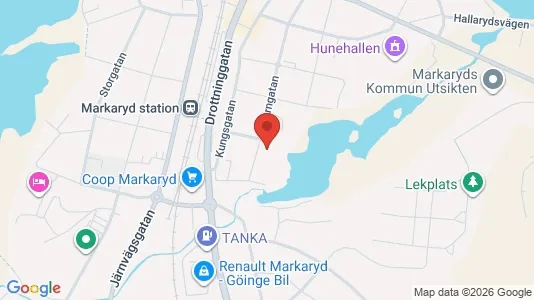Apartments for rent i Markaryd - kort over placeringen