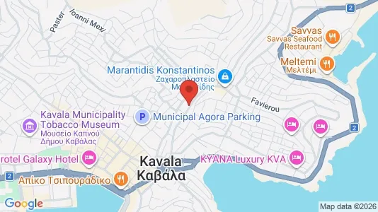 Apartments for rent i Kavala - kort over placeringen