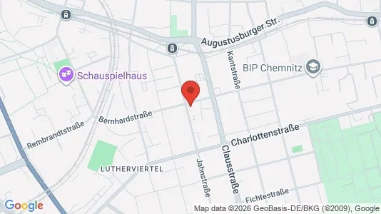 Apartments for rent i Chemnitz - kort over placeringen