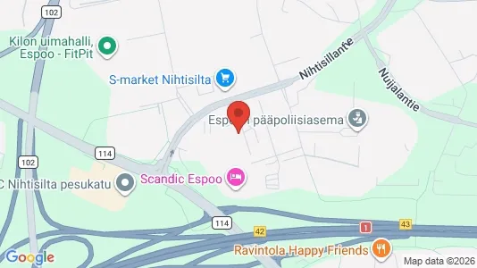 Apartments for rent i Espoo - kort over placeringen