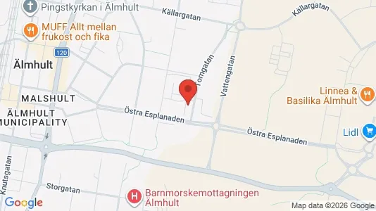 Apartments for rent i Älmhult - kort over placeringen