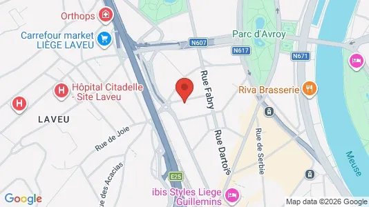 Apartments for rent i Luik - kort over placeringen