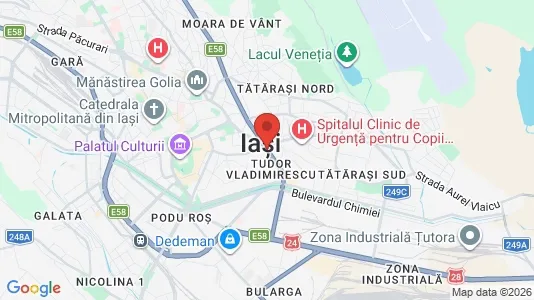 Rooms for rent i Iaşi - kort over placeringen