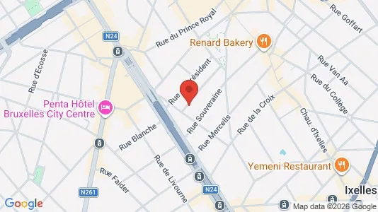 Apartments for rent i Brussels Elsene - kort over placeringen