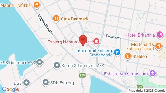 Apartments for rent i Esbjerg Center - kort over placeringen