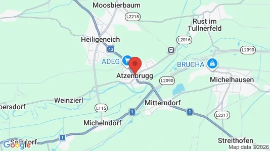 Apartments for rent i Atzenbrugg - kort over placeringen
