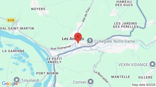 Houses for rent i Les Andelys - kort over placeringen