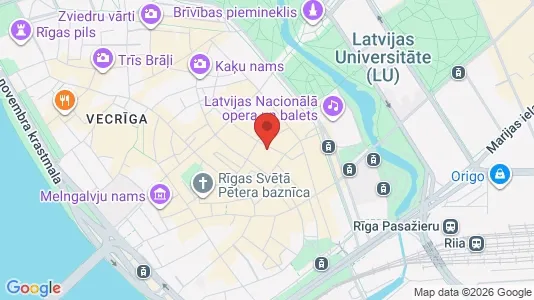 Apartments for rent i Riga Vecrīga - kort over placeringen