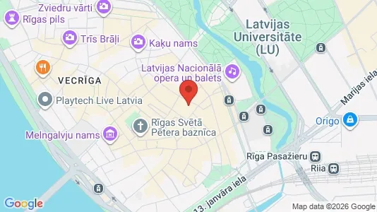 Apartments for rent i Riga Vecrīga - kort over placeringen