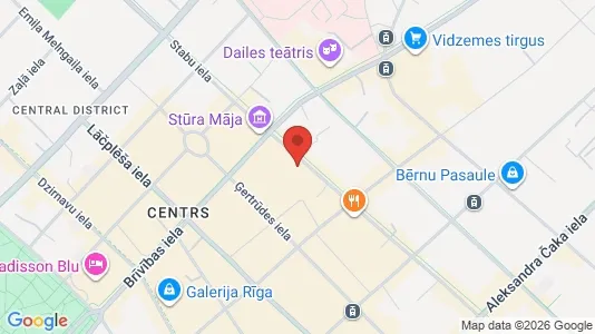 Apartments for rent i Riga Centrs - kort over placeringen