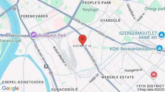 Apartments for rent i Budapest Ferencváros - kort over placeringen