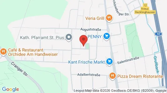 Apartments for rent i Recklinghausen - kort over placeringen