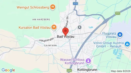 Apartments for rent i Bad Vöslau - kort over placeringen