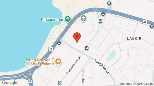 Apartments for rent i Reykjavík Hlíðar - kort over placeringen