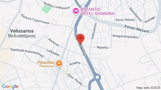 Apartments for rent i Ioannina - kort over placeringen