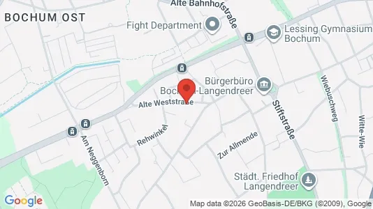 Apartments for rent i Bochum - kort over placeringen