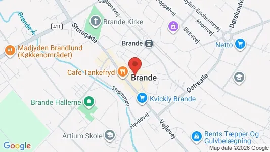 Apartments for rent i Brande - kort over placeringen