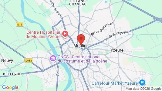Apartments for rent i Moulins - kort over placeringen