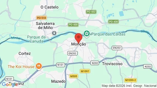 Apartments for rent i Monção - kort over placeringen