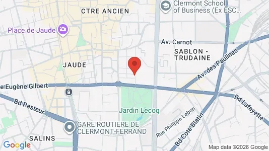 Apartments for rent i Clermont-Ferrand - kort over placeringen