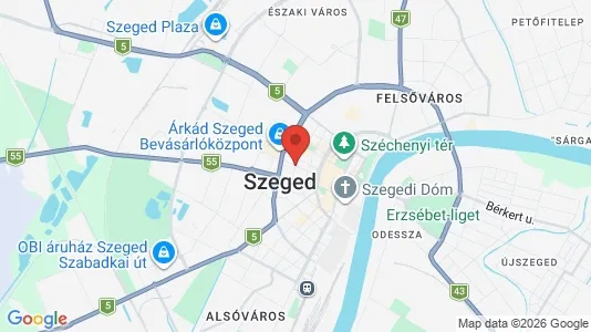 Rooms for rent i Szegedi - kort over placeringen