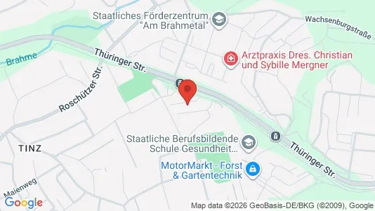 Apartments for rent i Gera - kort over placeringen