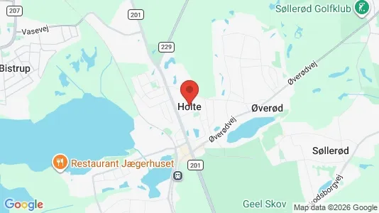 Houses for rent i Holte - kort over placeringen