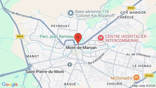 Apartments for rent i Mont-de-Marsan - kort over placeringen