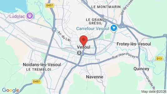 Apartments for rent i Vesoul - kort over placeringen