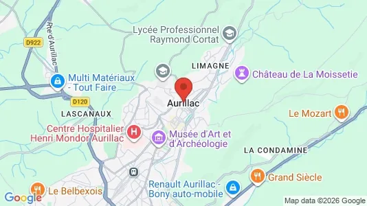 Apartments for rent i Aurillac - kort over placeringen