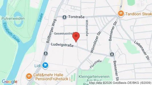 Apartments for rent i Halle (Saale) - kort over placeringen