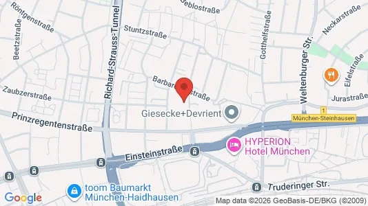 Apartments for rent i Munich Bogenhausen - kort over placeringen
