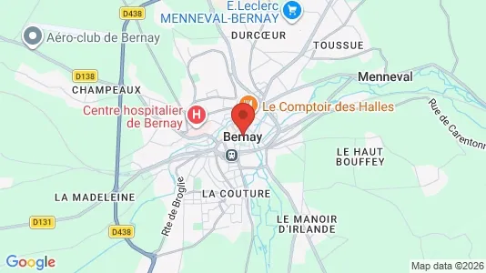 Houses for rent i Bernay - kort over placeringen
