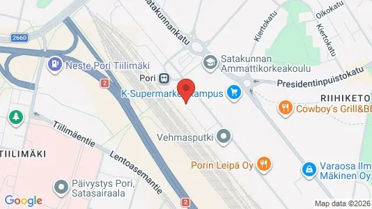 Apartments for rent i Pori - kort over placeringen