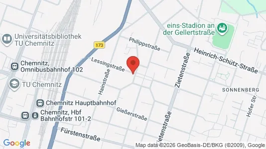 Apartments for rent i Chemnitz - kort over placeringen