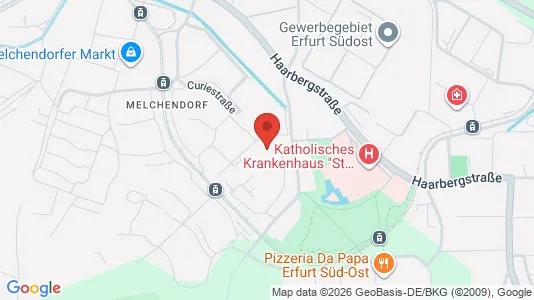 Apartments for rent i Erfurt - kort over placeringen