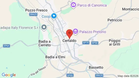Apartments for rent i Certaldo - kort over placeringen