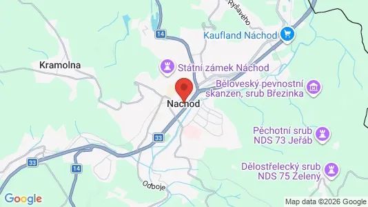 Apartments for rent i Náchod - kort over placeringen